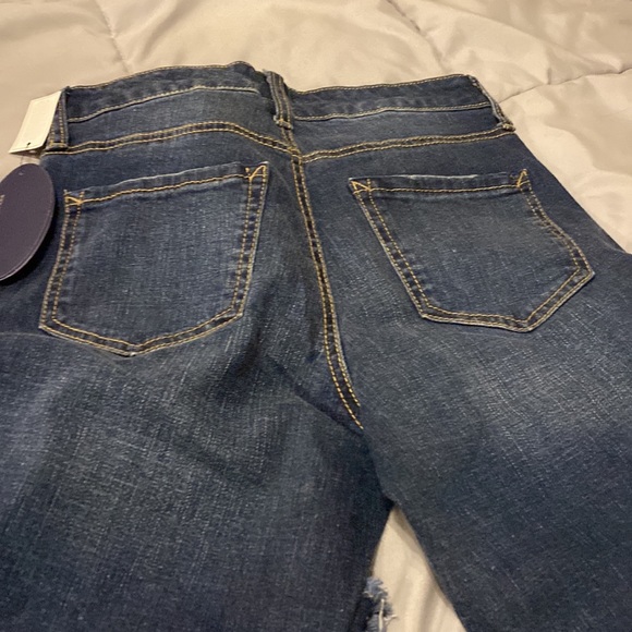 Nwt scoop crop flare jeans with frayed hem, size 0 - Picture 5 of 5